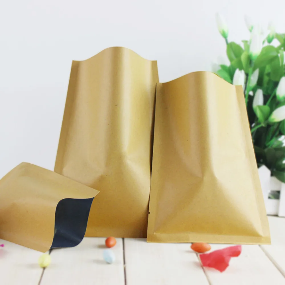Food Storage In Mylar Bags - 8*12 cm Üstü Açık Kahverengi Kraft