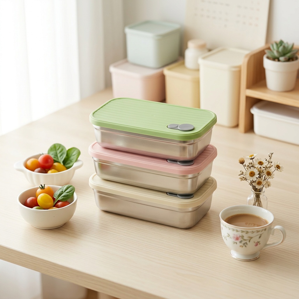 Food Storage Metal Box - Paslanmaz Çelik Bento Kutusu Metal Öğle