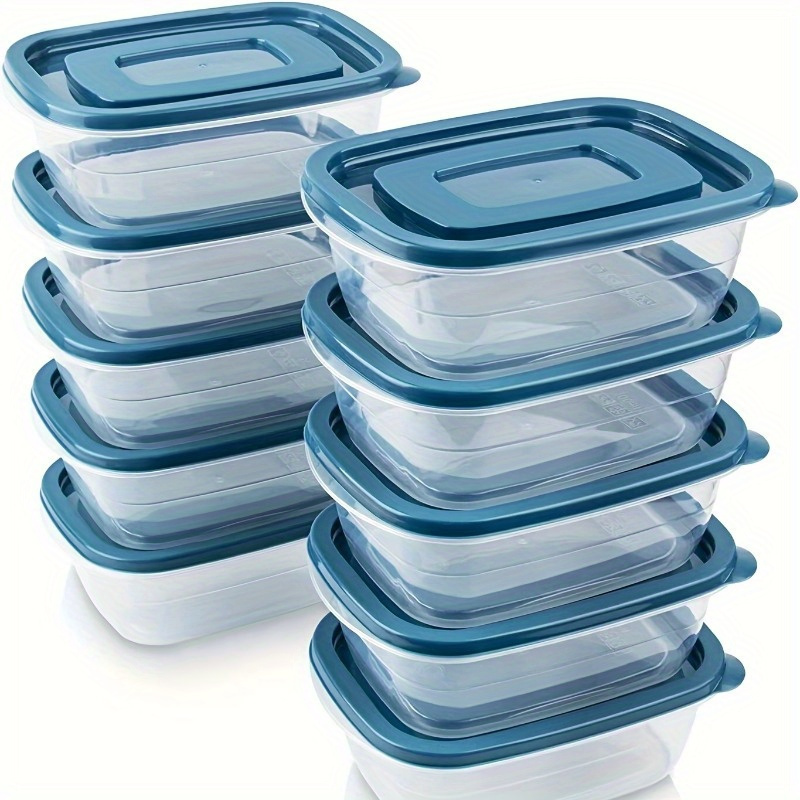 Food Storage Boxes With Lids - 6'lı Şeffaf İstiflenebilir Plastik Gıda Saklama