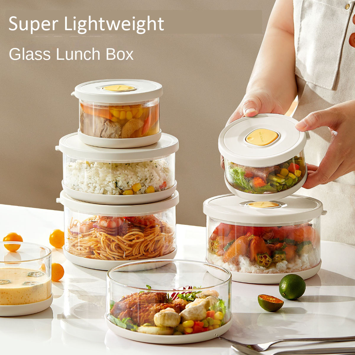 Food Storage Tupperware - Cam Tupperware Seti Hava Geçirmez Kaplar