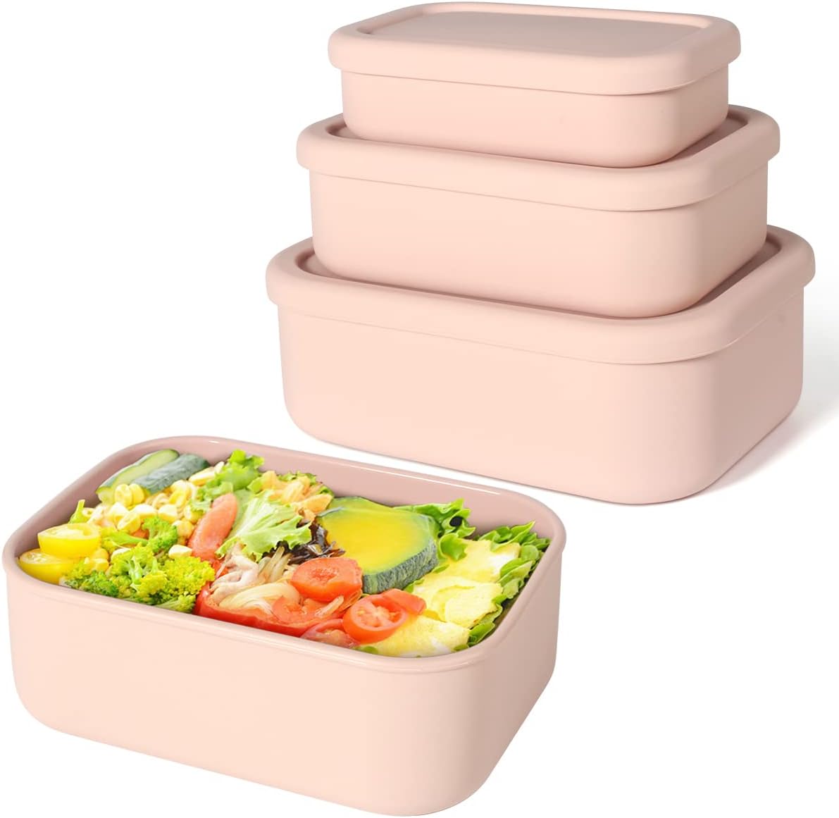 Food Storage Tupperware - Silikon Bento Kutuları Öğle Yemeği Kabı,
