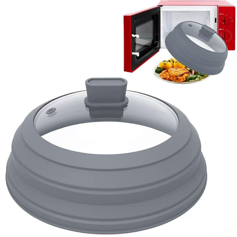 Food Storage Tupperware - Mikrodalga Sıçrama Kapağı Cam Kapak 10,5