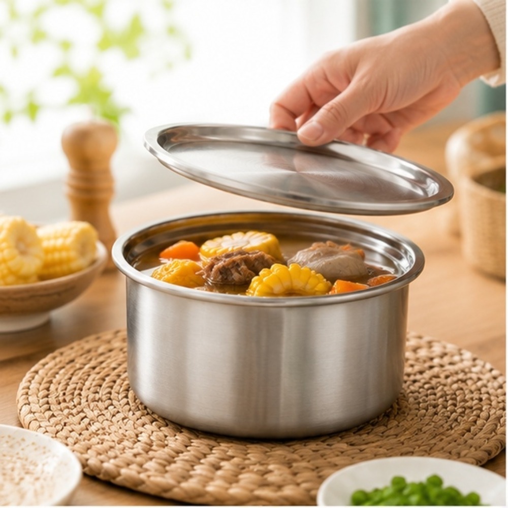 Food Storage Boxes With Lids - 304 Paslanmaz Çelik Kapaklı Ramekin, Buharda