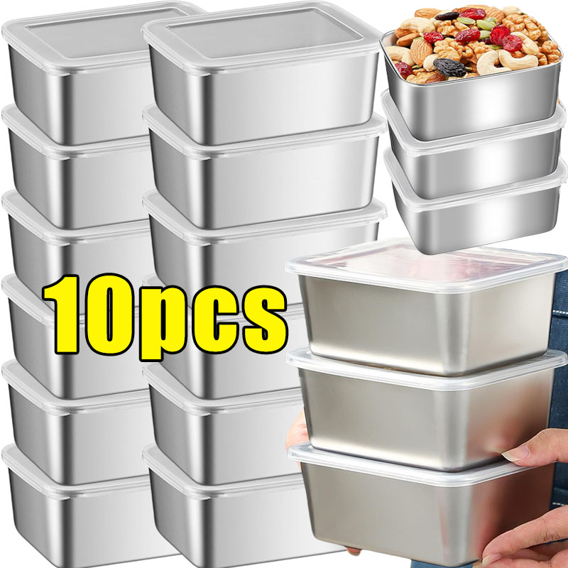 Food Storage Metal Box - Paslanmaz Çelik Gıda Saklama Kapları