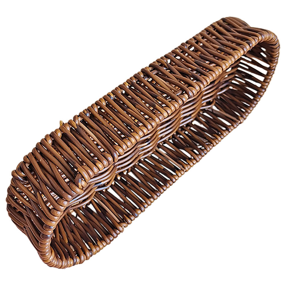 Storage Food Tray - Oval Ekmek Sepeti Plastik İmitasyon Rattan