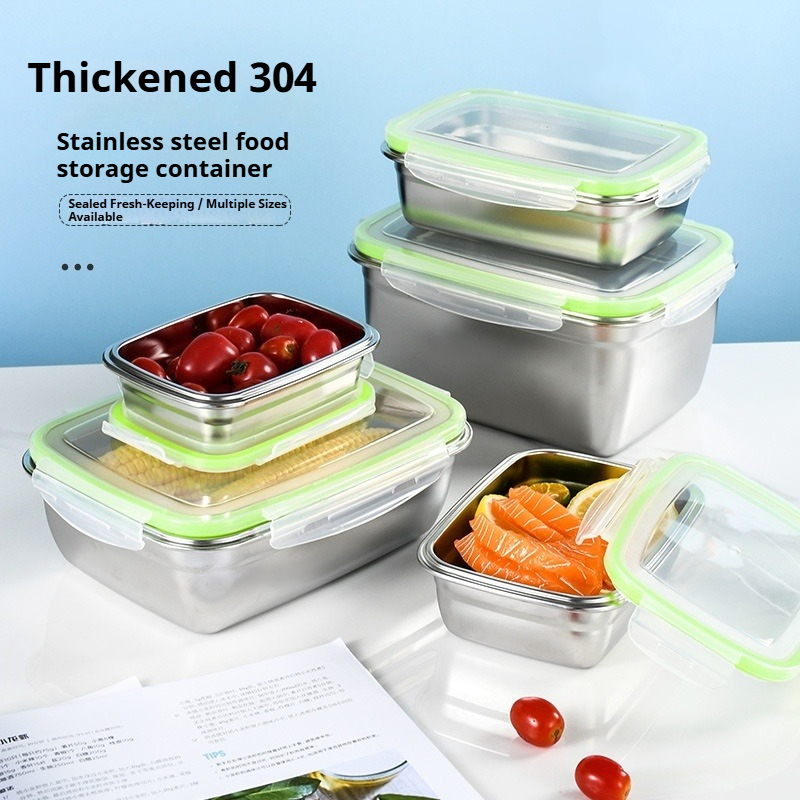 Food Storage Boxes With Lids - 304 Paslanmaz Çelik Öğle Yemeği Kutusu