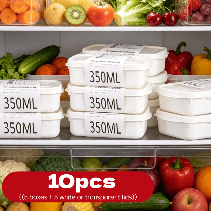Food Storage Method - 10 Adet Yeniden Kullanılabilir İstiflenebilir Gıda