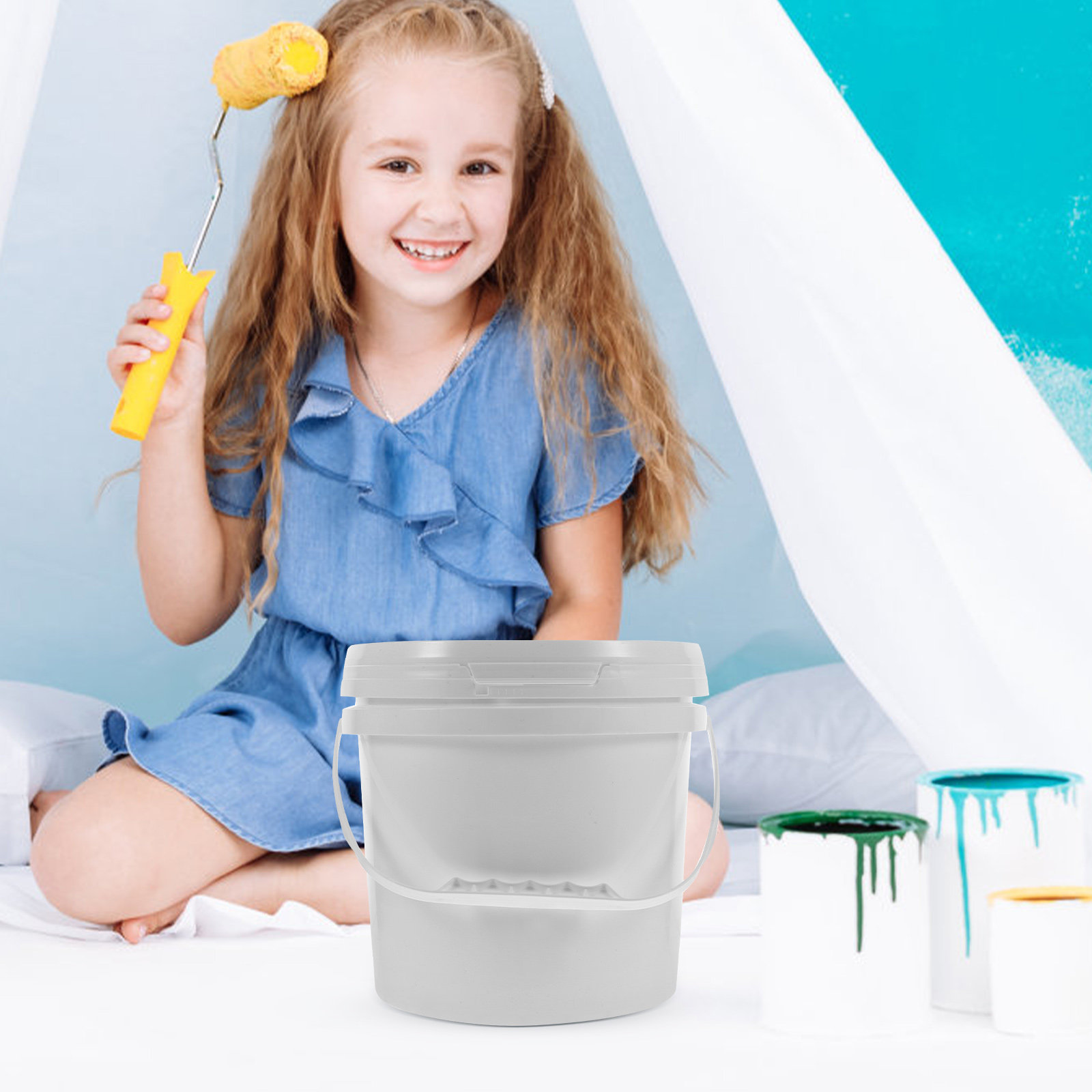 Food Storage Safe - Sağlam Plastik Boya Kovası, Kapaklı, Gıda