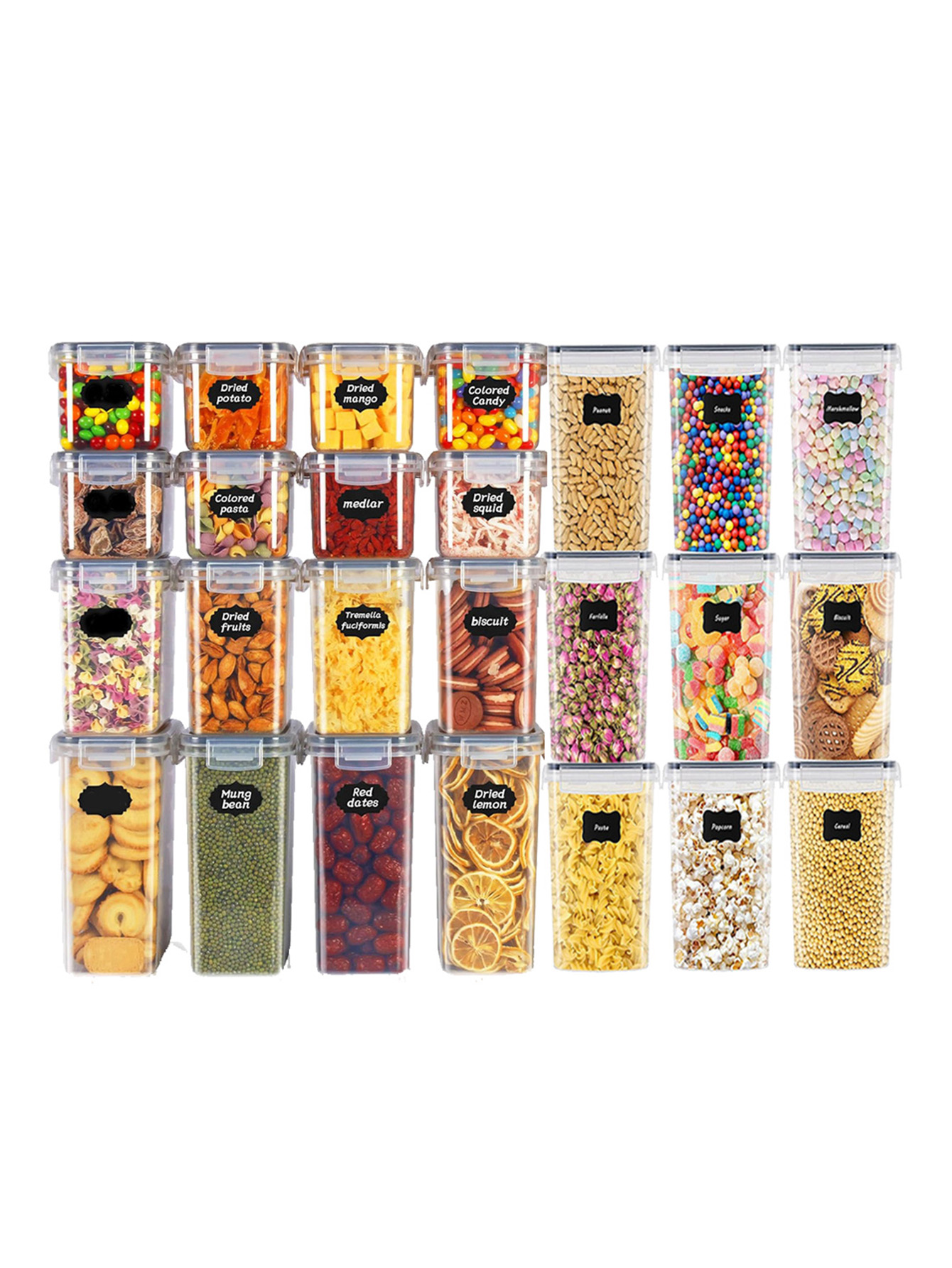 Food Storage Equipment - 48 adet, Kapaklı Mühürlü Gıda Saklama