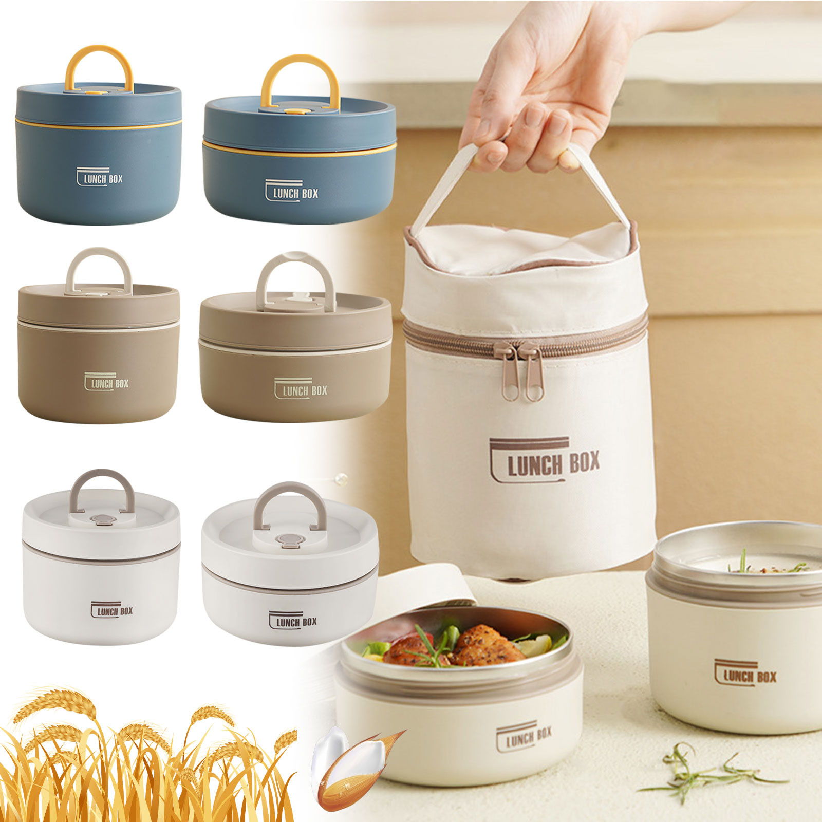 Food Storage Metal Box - Termal Öğle Yemeği Kutusu Paslanmaz Çelik