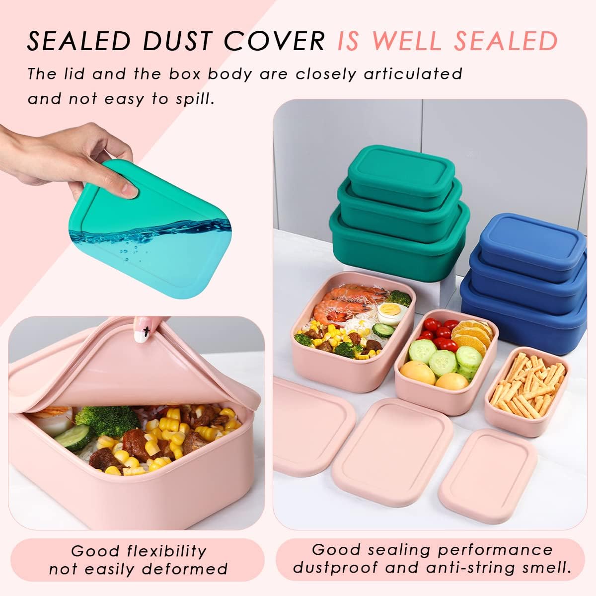 Silikon Bento Kutuları Öğle Ye - Food Storage Tupperware incelemesi ve fiyatı