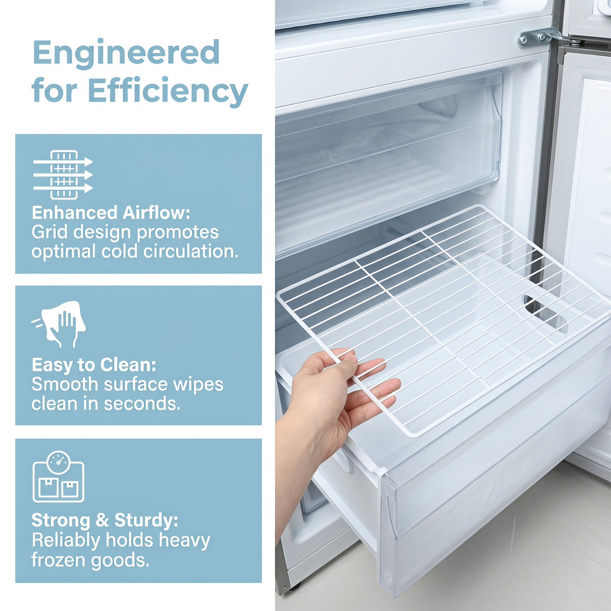 Dondurucu Metal Tel Raf Bölücü - Food Storage Freezer incelemesi ve fiyatı