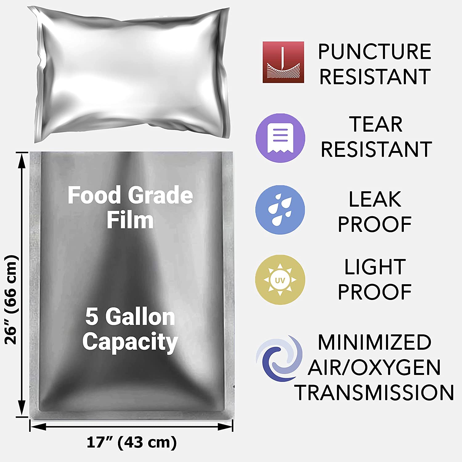 10 Paket 5 Galon Mylar Çanta G - Food Storage In Mylar Bags incelemesi ve fiyatı