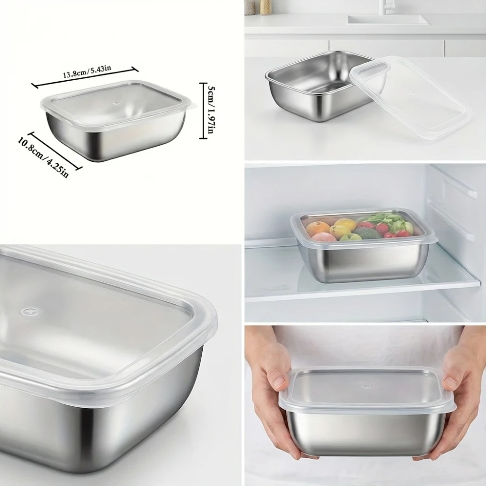 6 Adet Paslanmaz Çelik Gıda Sa - Food Storage Metal Box incelemesi ve fiyatı