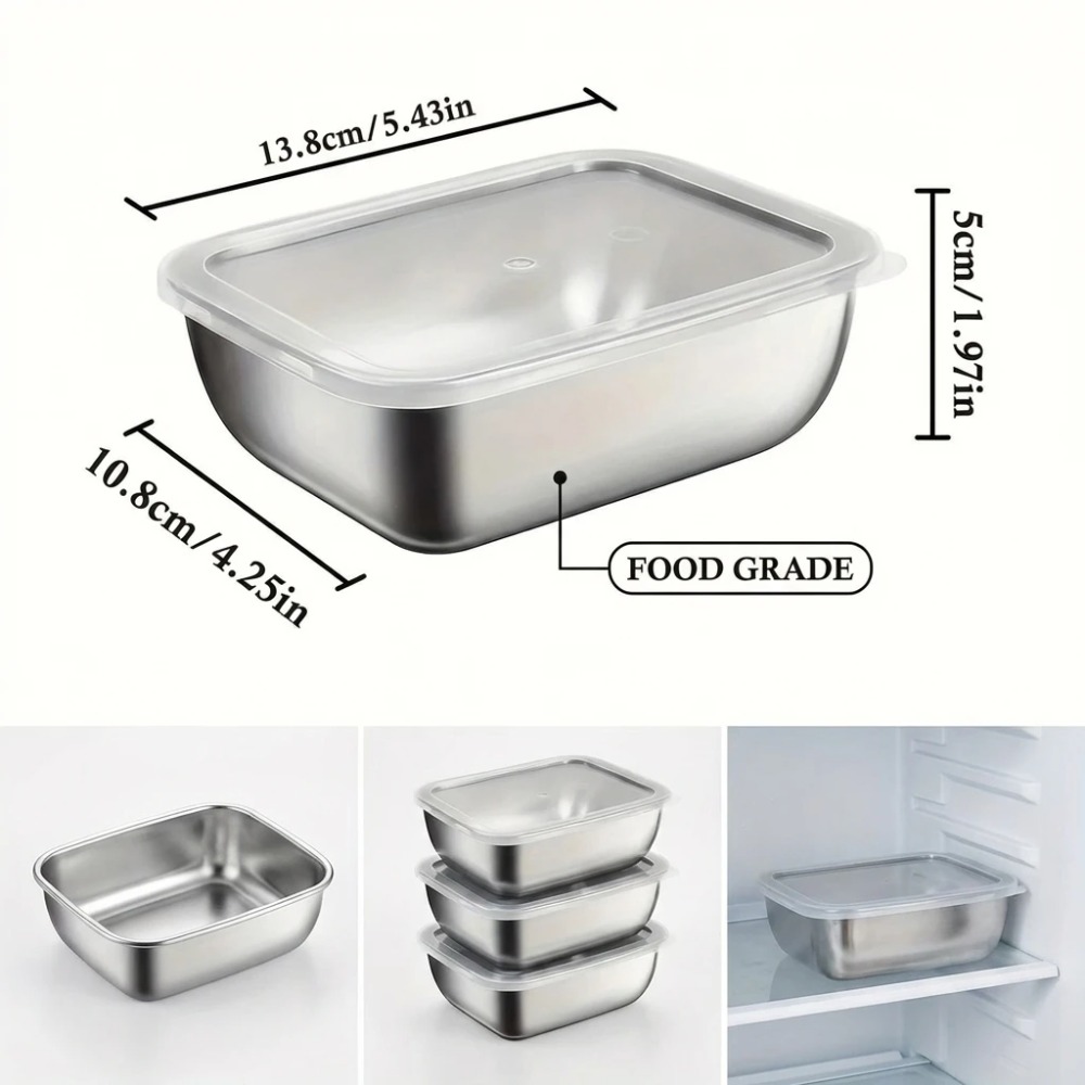 6 Adet Paslanmaz Çelik Gıda Sa - Food Storage Metal Box incelemesi ve fiyatı