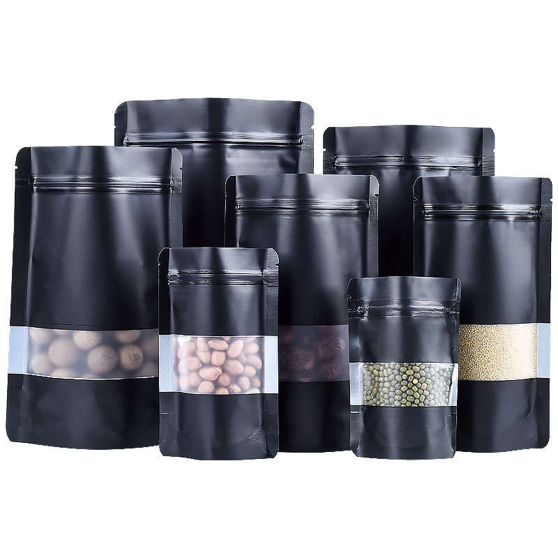 100 adet Stand-up mat siyah al - Food Storage Zipper incelemesi ve fiyatı