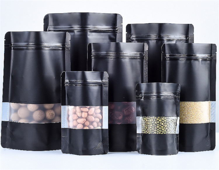 100 adet Stand-up mat siyah al - Food Storage Zipper incelemesi ve fiyatı