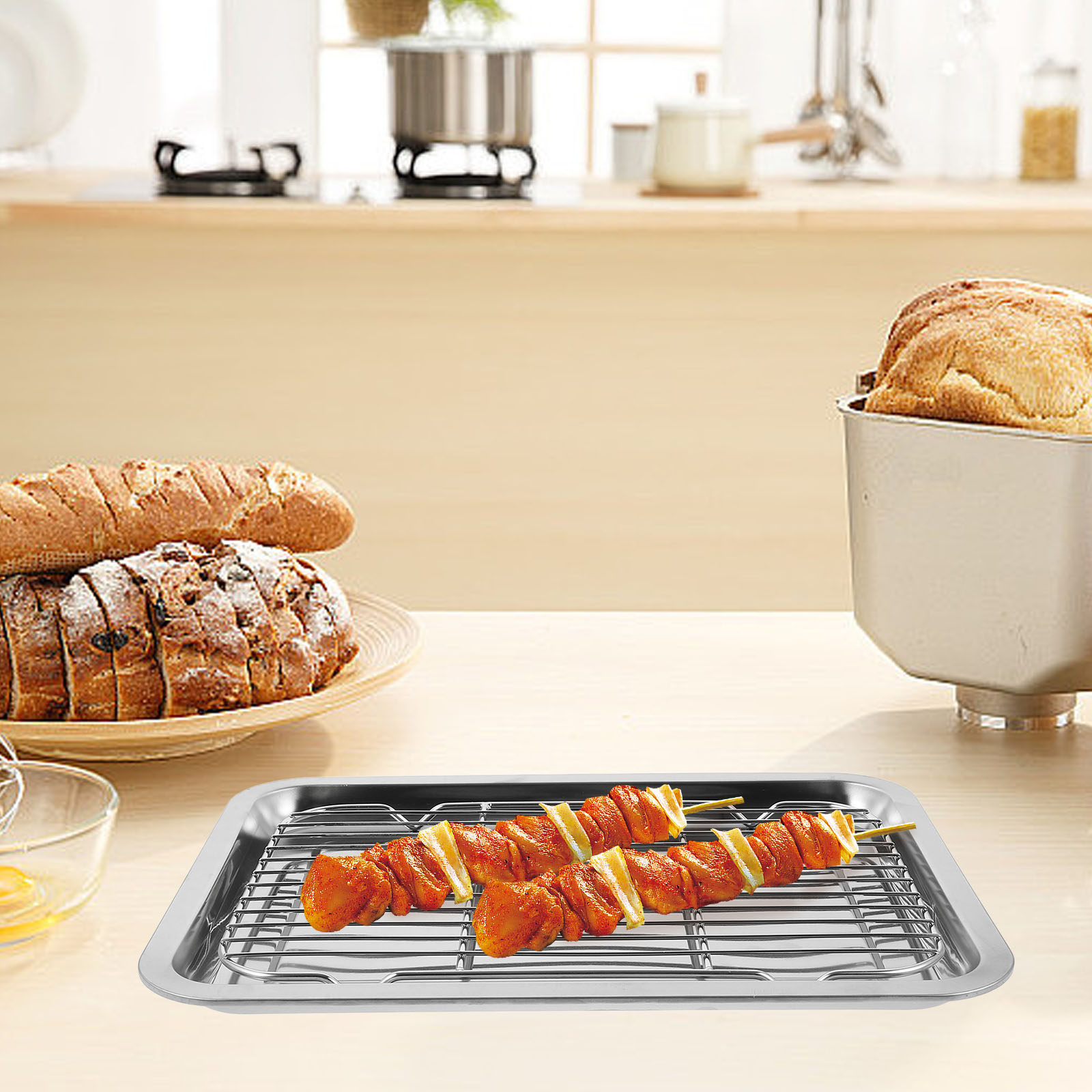 1 Set Paslanmaz Çelik Tel Pişi - Storage Food Tray incelemesi ve fiyatı