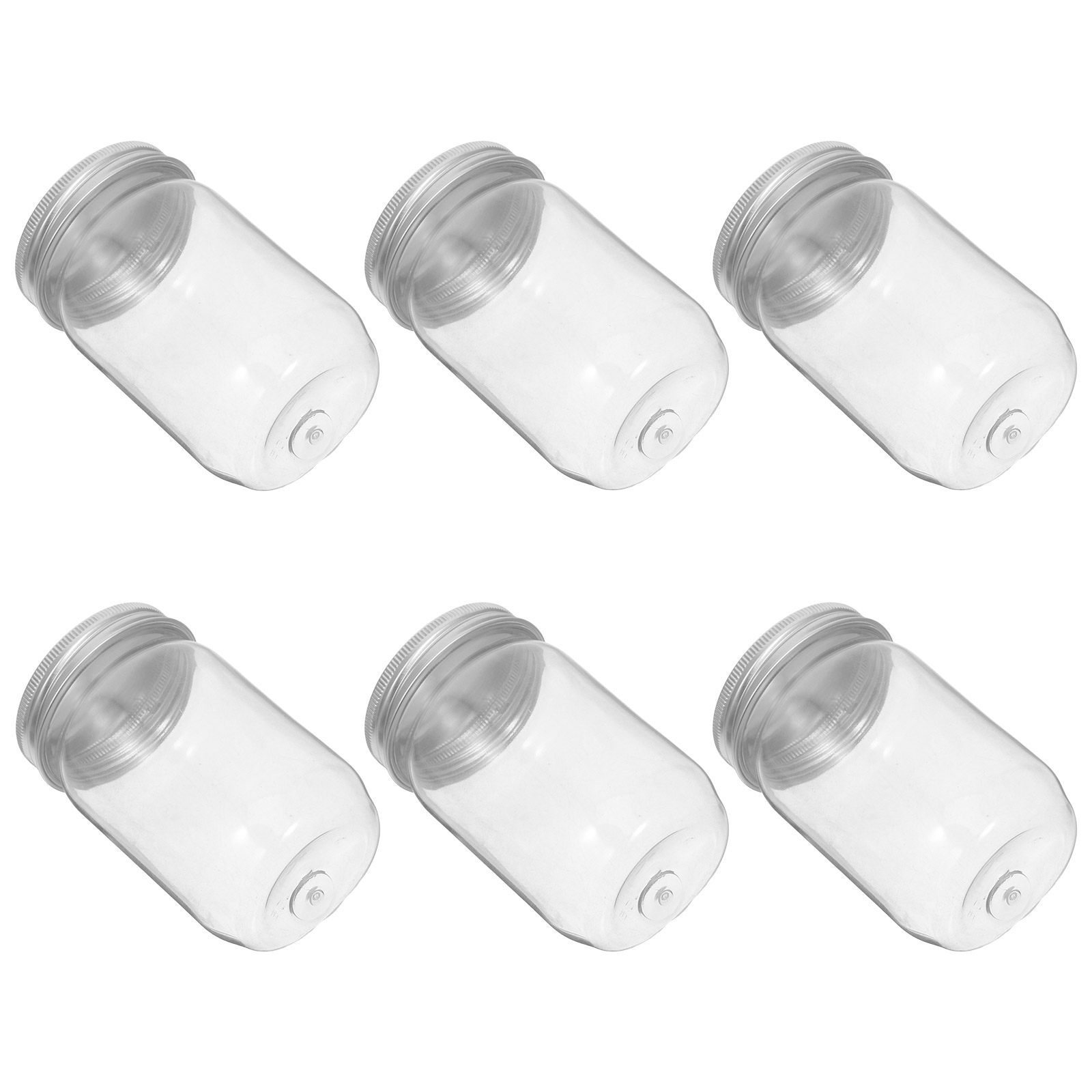 6 adet şeffaf plastik Mason ka - Food Storage With Lids incelemesi ve fiyatı