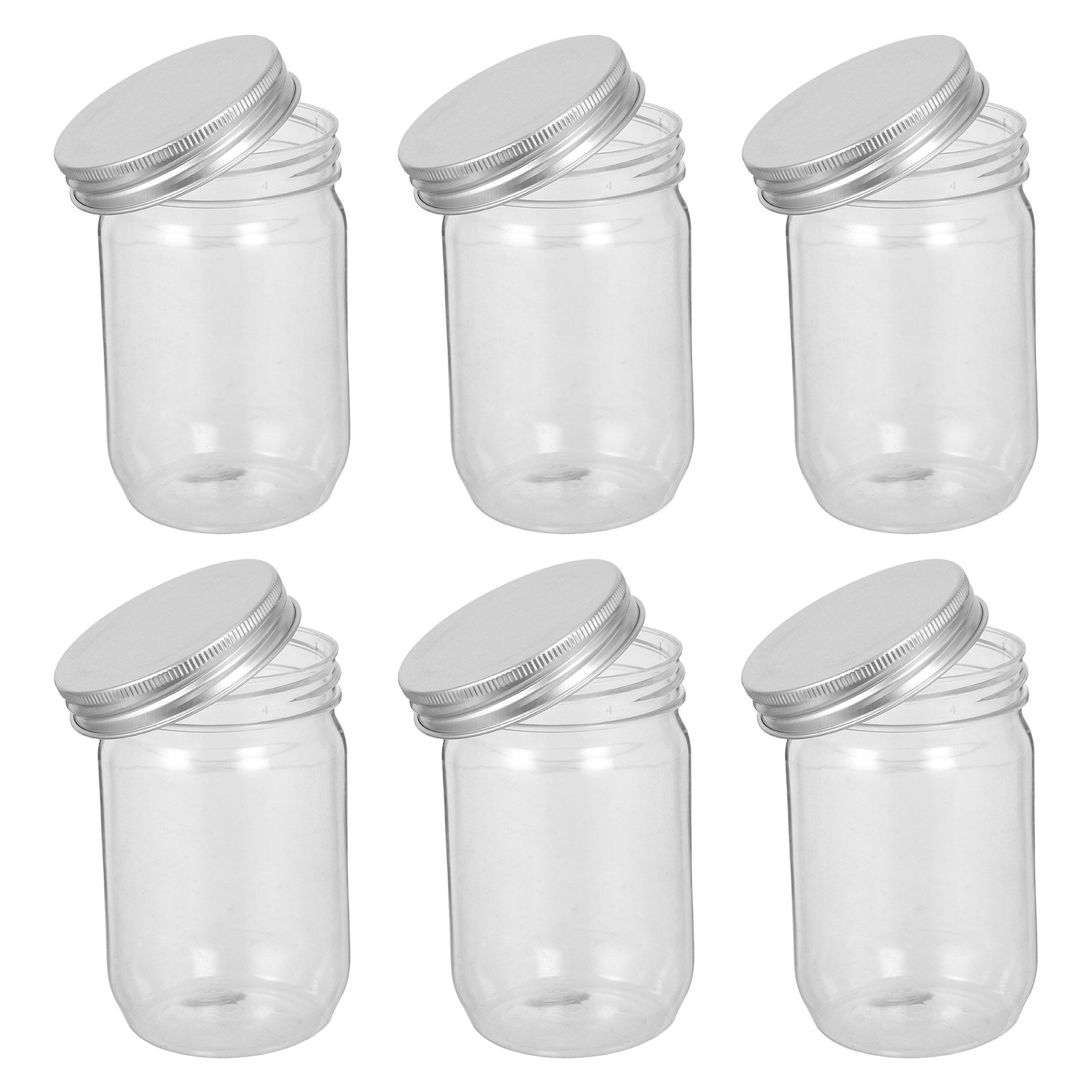 6 adet şeffaf plastik Mason ka - Food Storage With Lids incelemesi ve fiyatı